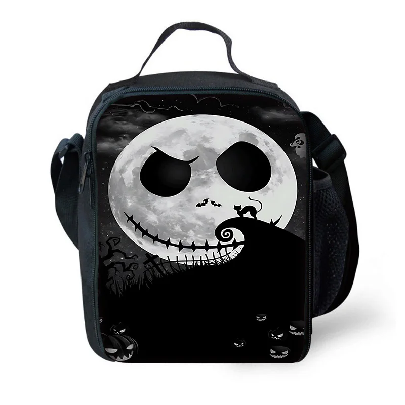 Disney-Bolsa de gran capacidad para niño y niña, fiambrera térmica reutilizable para pícnic al aire libre, Jack Skellington