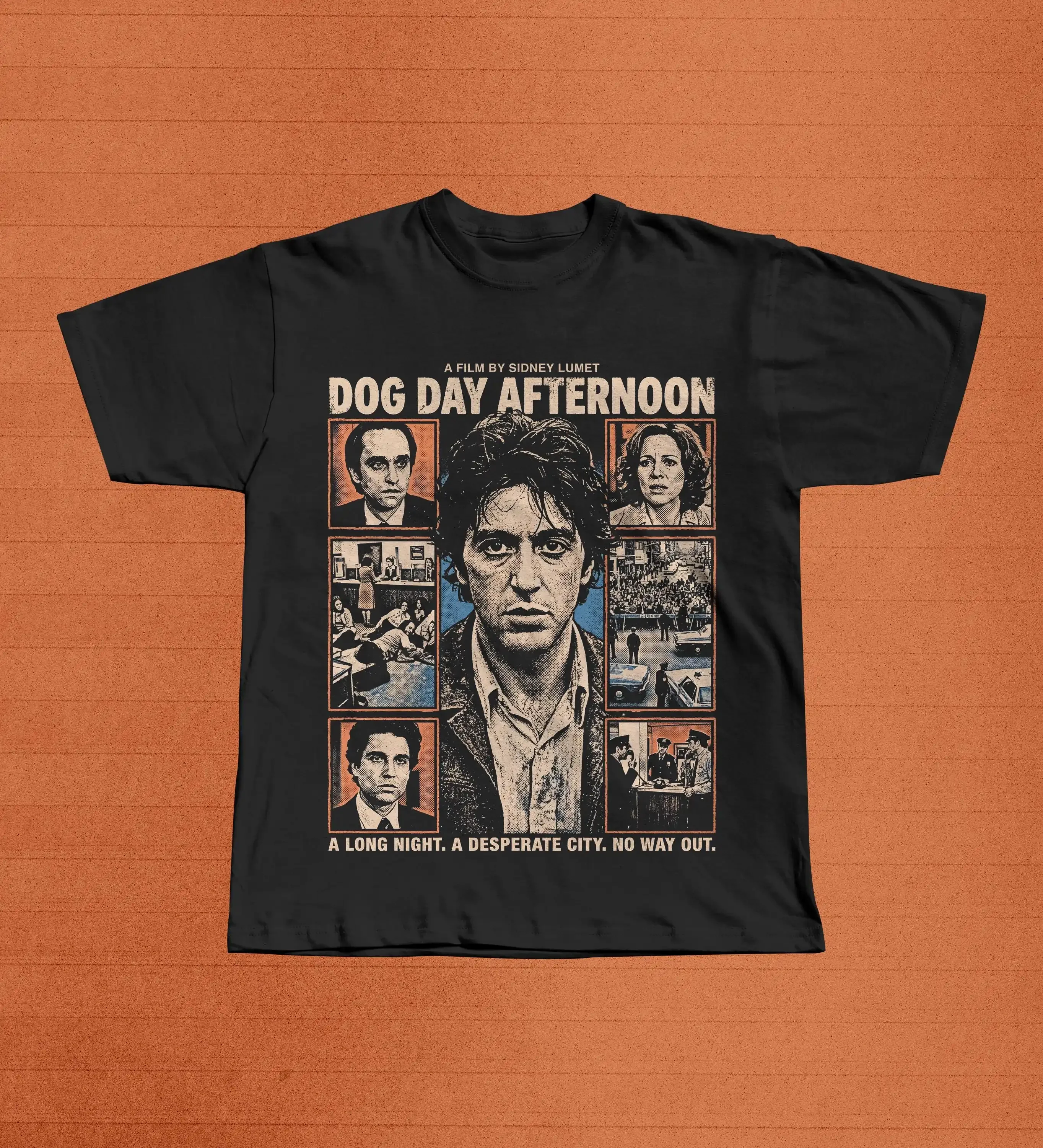 Dog Day Afternoon 1975 Film T-Shirt | Al Pacino Sonny Retro 70s Movie Graphic Tee