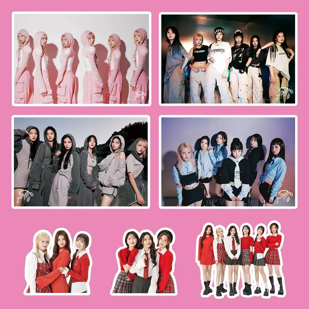 10/98Pcs Kpop NMIXX Sticker New Album Fe3O4 BRE Cartoon Luggage Waterproof Graffiti Stickers Computer Tablet Cartoon Decoration