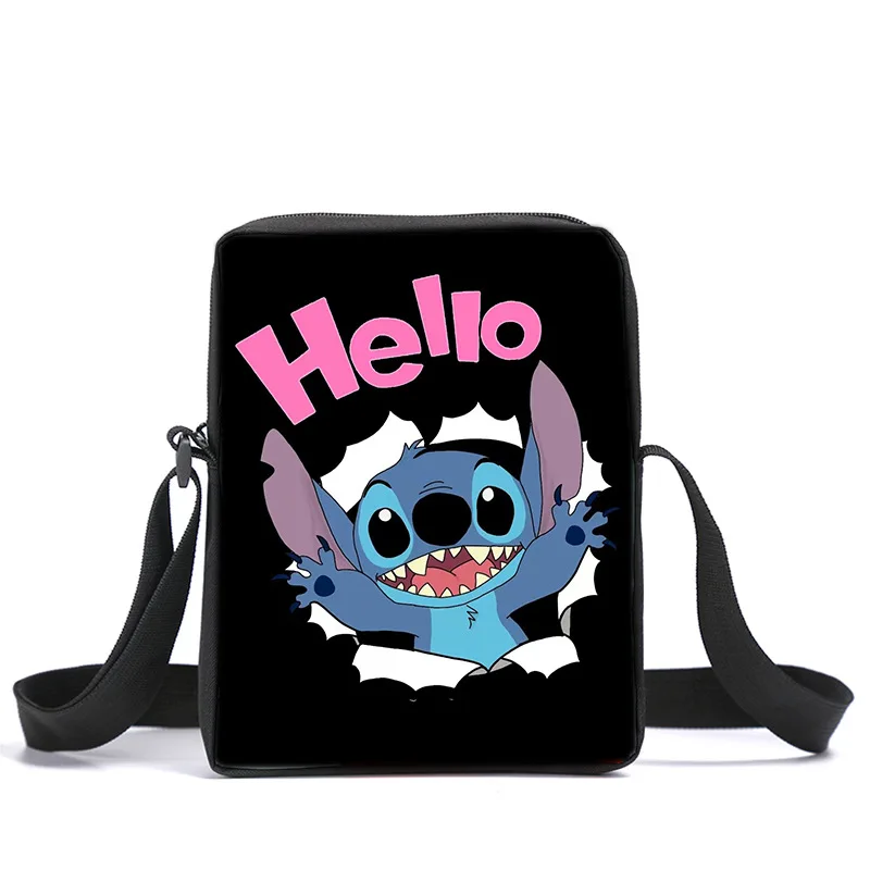 Borsa a tracolla MINISO Stitch borsa a tracolla Cartoon per studenti delle scuole primarie intorno a Cartoon ragazzi e ragazze borsa a tracolla