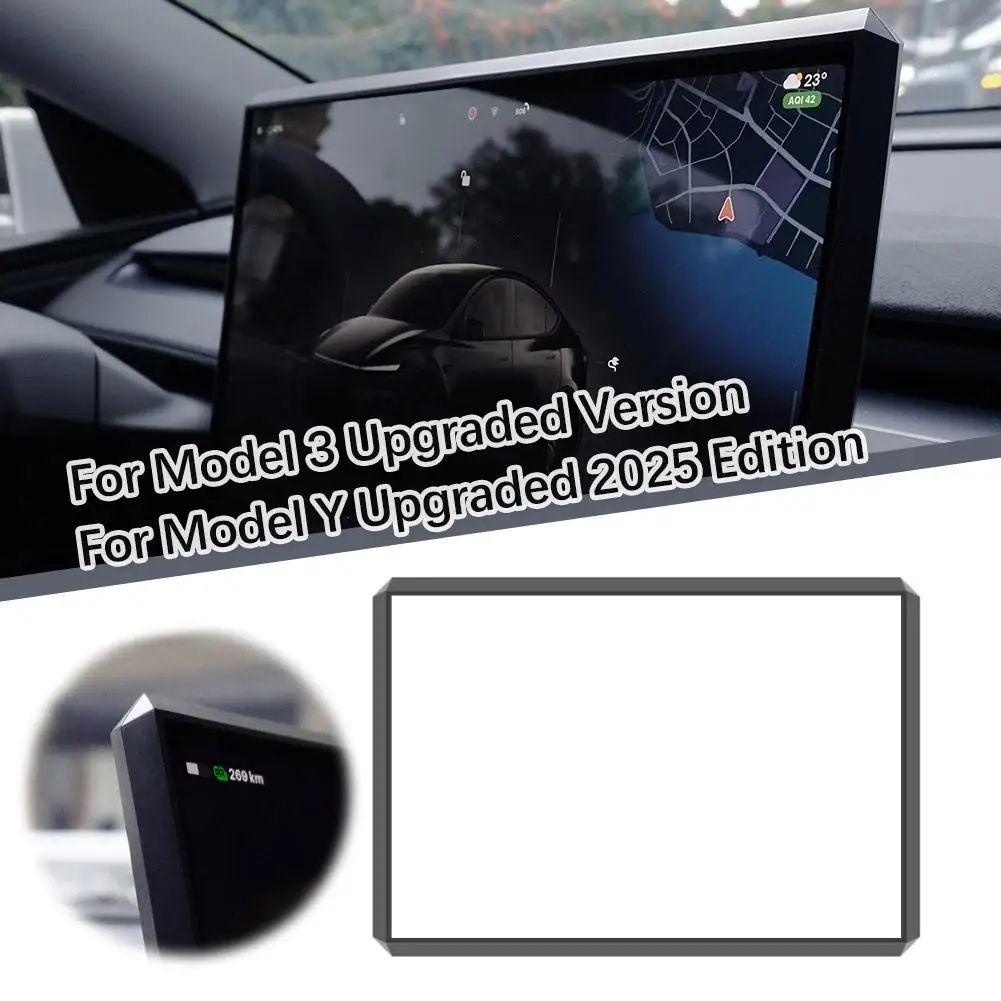 Silikonhülle Bildschirmrahmen Displayschutz Kantenschutz Zentrale Steuerung Schutzabdeckung für Tesla Y Auto-Zubehör – Detail 2