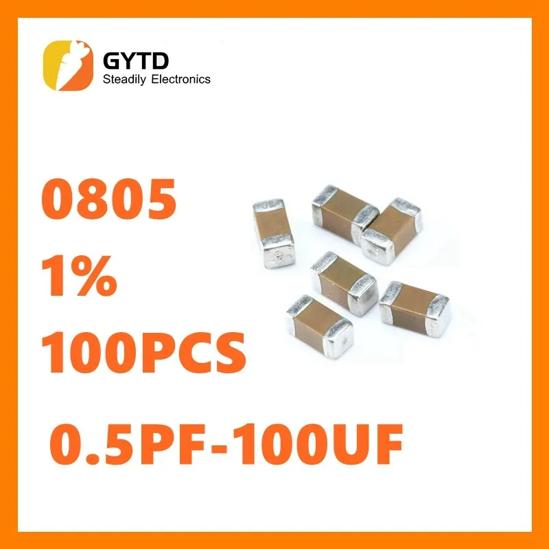 

100pcs 0805 50V SMD Thick Film hjxrhgal Chip Multilayer Ceramic Capacitor 0.5pF-47uF 10NF 100NF 1UF 2.2UF 4.7UF 10UF 1PF 6PF