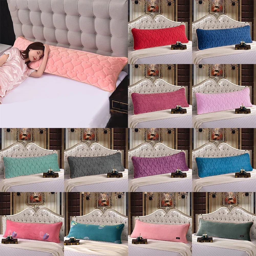 

1Pcs Flannel Long Pillow Case Soft Comfortable Couple Lover Large Sleeping Pillow Cover Bedding Body Pillowcase Bed Decorative