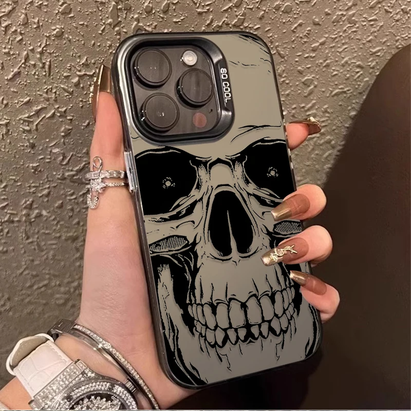 حافظة لهاتف آيفون 17 16 15 14 13 12 11 Pro Max Plus 17 Air 16E X XR XS Max غطاء خلفي ممتص للصدمات صلب