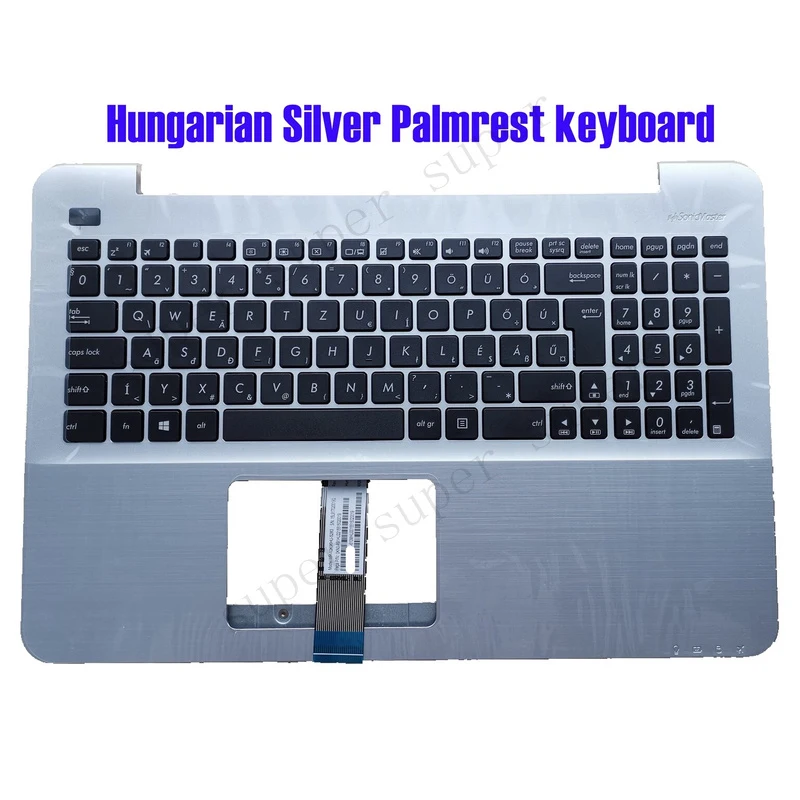 

SSS+ Hungarian Silver Palmrest keyboard for Asus X555D X555L X555Q X555S X555U X555Y