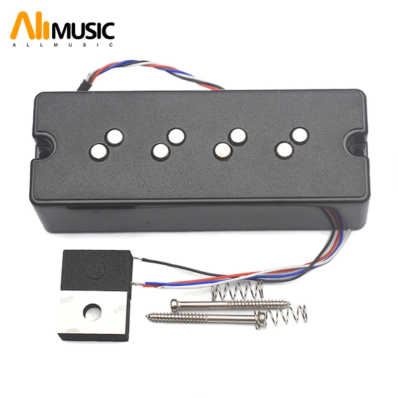 4 String Bass Alnico 5 Stacked Humbucker with Staged Polepiece Noise Reduction 17/18.3MM 4 Conduct Output Split Coil Bass Parts