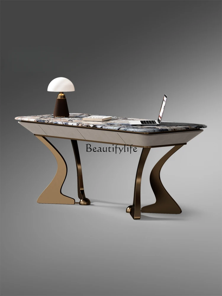 Modern Light Luxury Living Room Large Long Desk 1.5 M Design Creative High-End opposite Sex Writing Desk