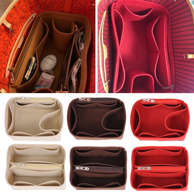 Make Up Organizer Felt Insert Bag For Women Handbag Multifunction Travel Portable Inner Purse Portable Cosmetic Storage Bags