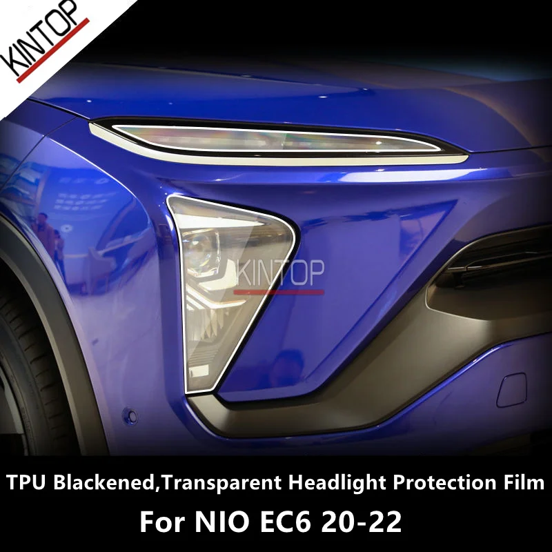 

For NIO EC6 20-22 TPU Blackened,Transparent Headlight Protective Film, Headlight Protection, Film Modification