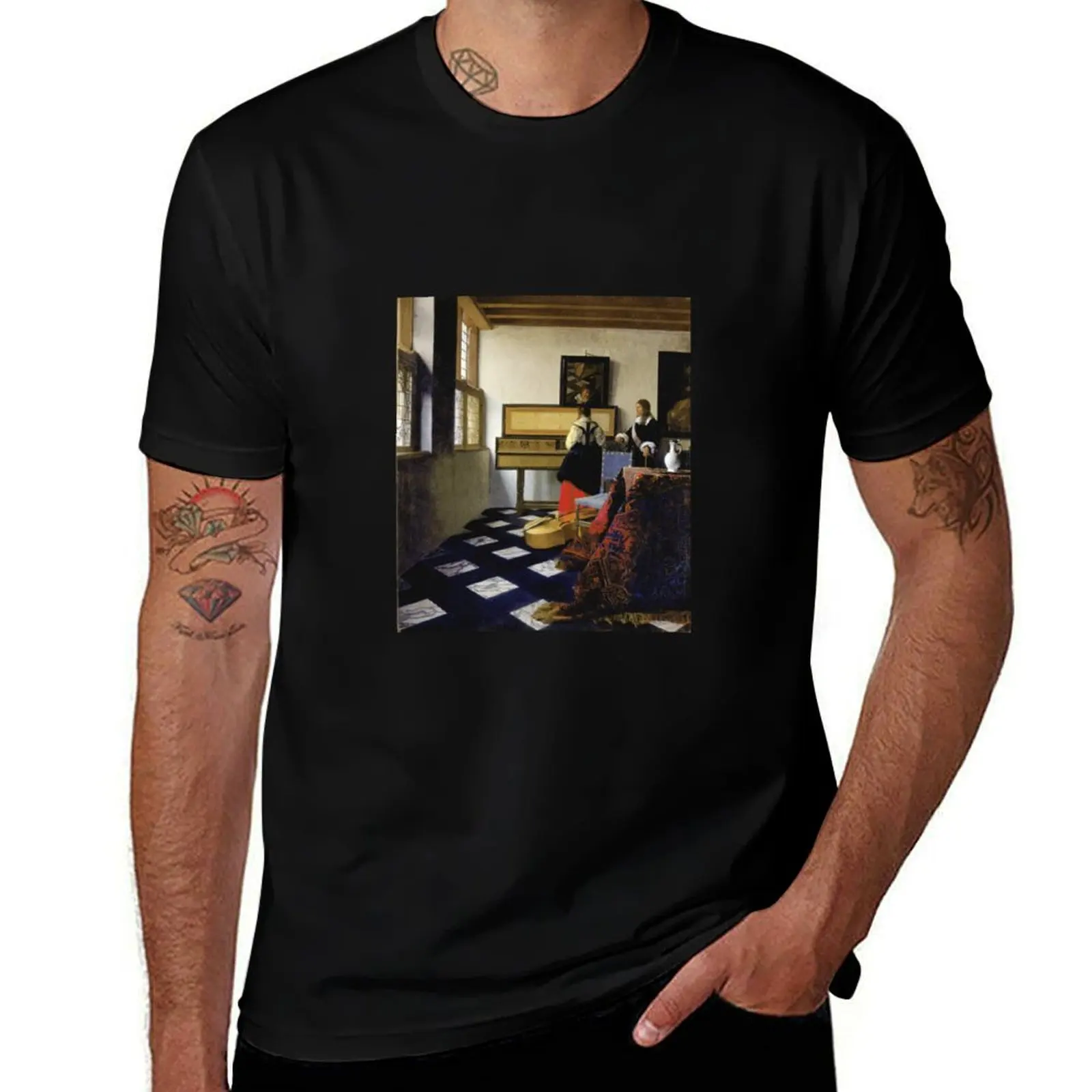 

The Music Lesson (Vermeer) T-Shirt shirts graphic sweat new edition for a boy t shirt men 100℅ cotton