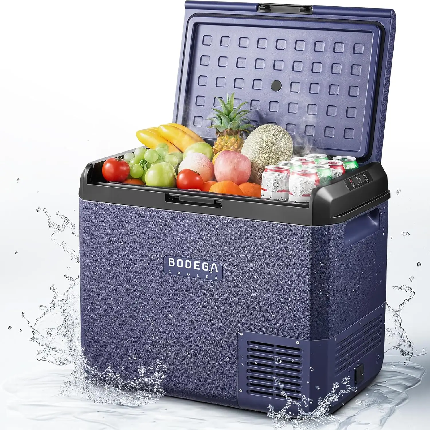 

Автомобильный холодильник COOLER 12V, 63QT (60 л), водонепроницаемый по стандарту IPX4, с управлением через приложение, питание 12/24V DC, 110-240V AC, -4°C ℉ ~6