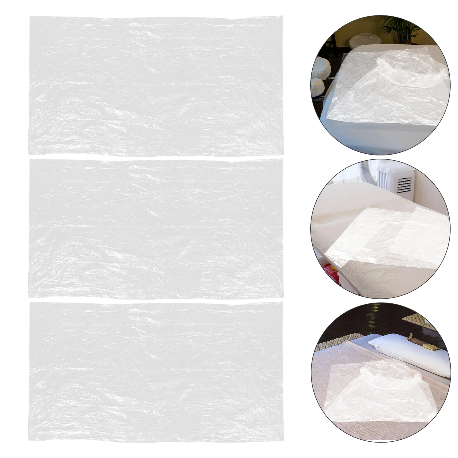 

50 Pcs Disposable Blanket for Sauna Liners Inner Film Top Opening Bag Transparent Essentials