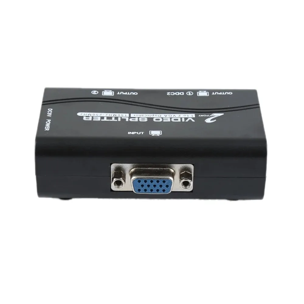 1 PC to 2 Monitor 1 to 2 Split Screen VGA Splitter Video Splitter Duplicator Adapter with USB cable