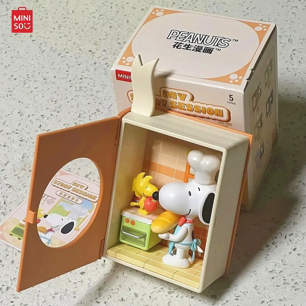 

Miniso Snoopy Series My Story Theme Blind Box Mini Animation Toys Handmade Trendy Collection Ornament Desktop Decoration Gift