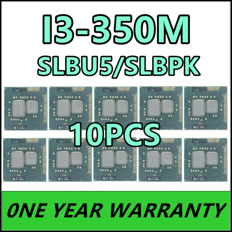 10ชิ้น I3-350M I3 350เมตร SLBU5 slbpk 2.2 GHz prosesor quad-core 3M 35W G1หลักของ SOket