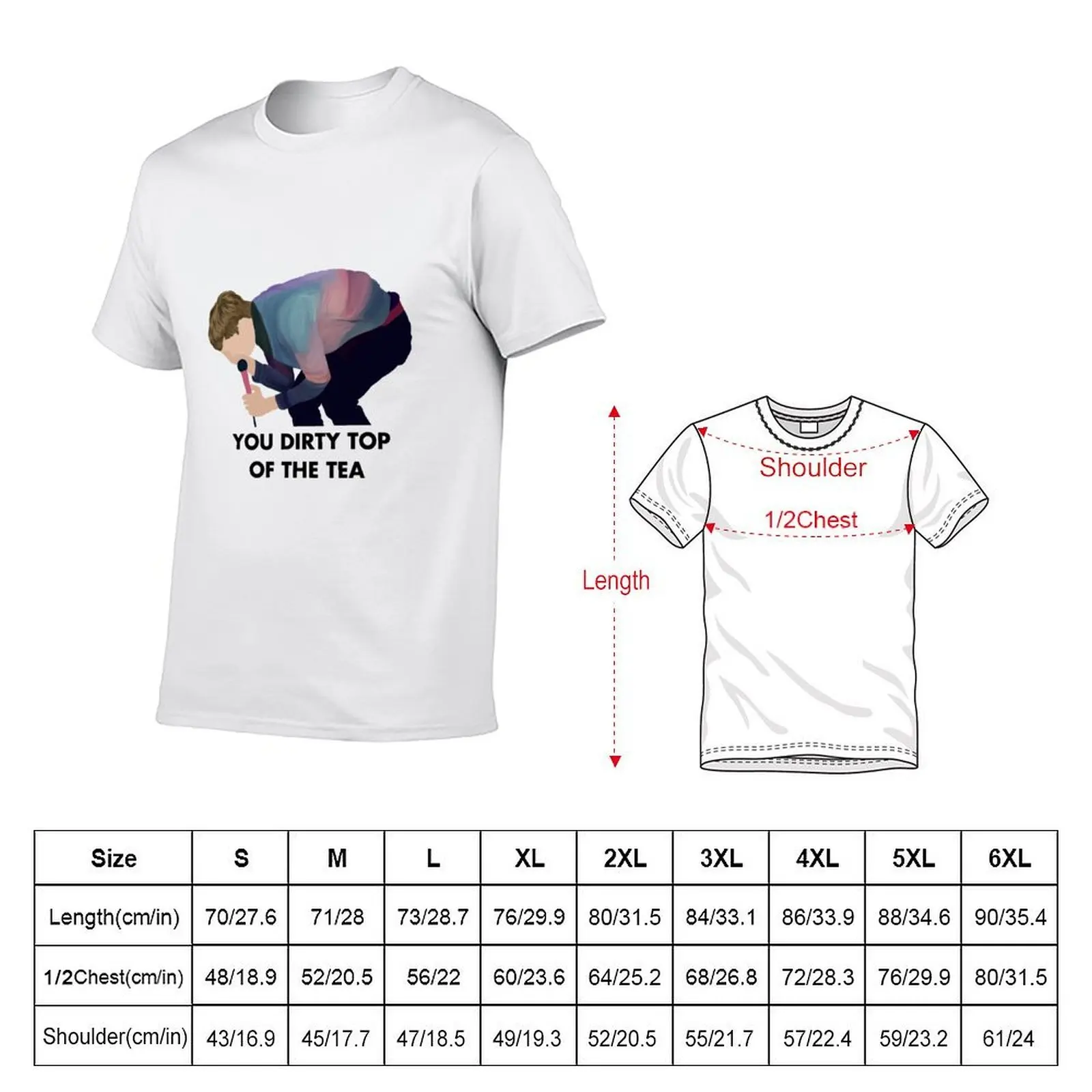 James Acaster - Dirty Top of the Tea T-Shirt blue archive tshirts personalised mens graphic t-shirts big and tall