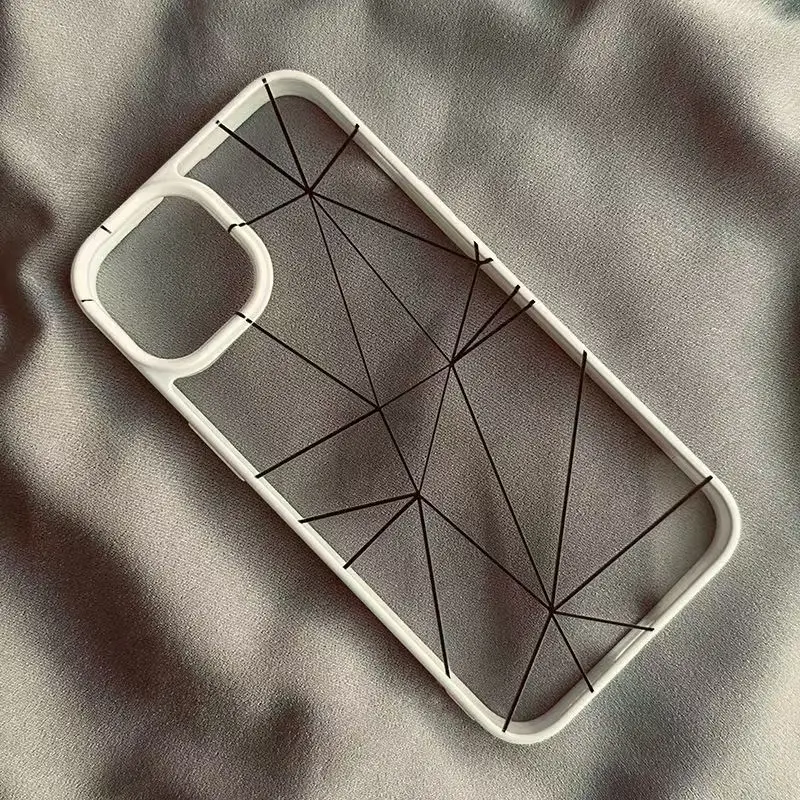 Lrregular Lines Case For iPhone 17 16 Pro 17Air 15 14 13 16 12 11 Pro Max 16 Plus Creative Geometry Shockproof Clear Phone Cover