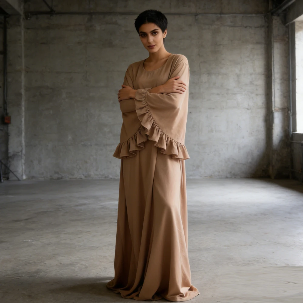 

Новое женское мусульманское платье для Ид и Рамадана: джеллаба, абайя, кафтан, джалабия, кебайя, вестидос, роба, кафтан (Дубай, Турция)