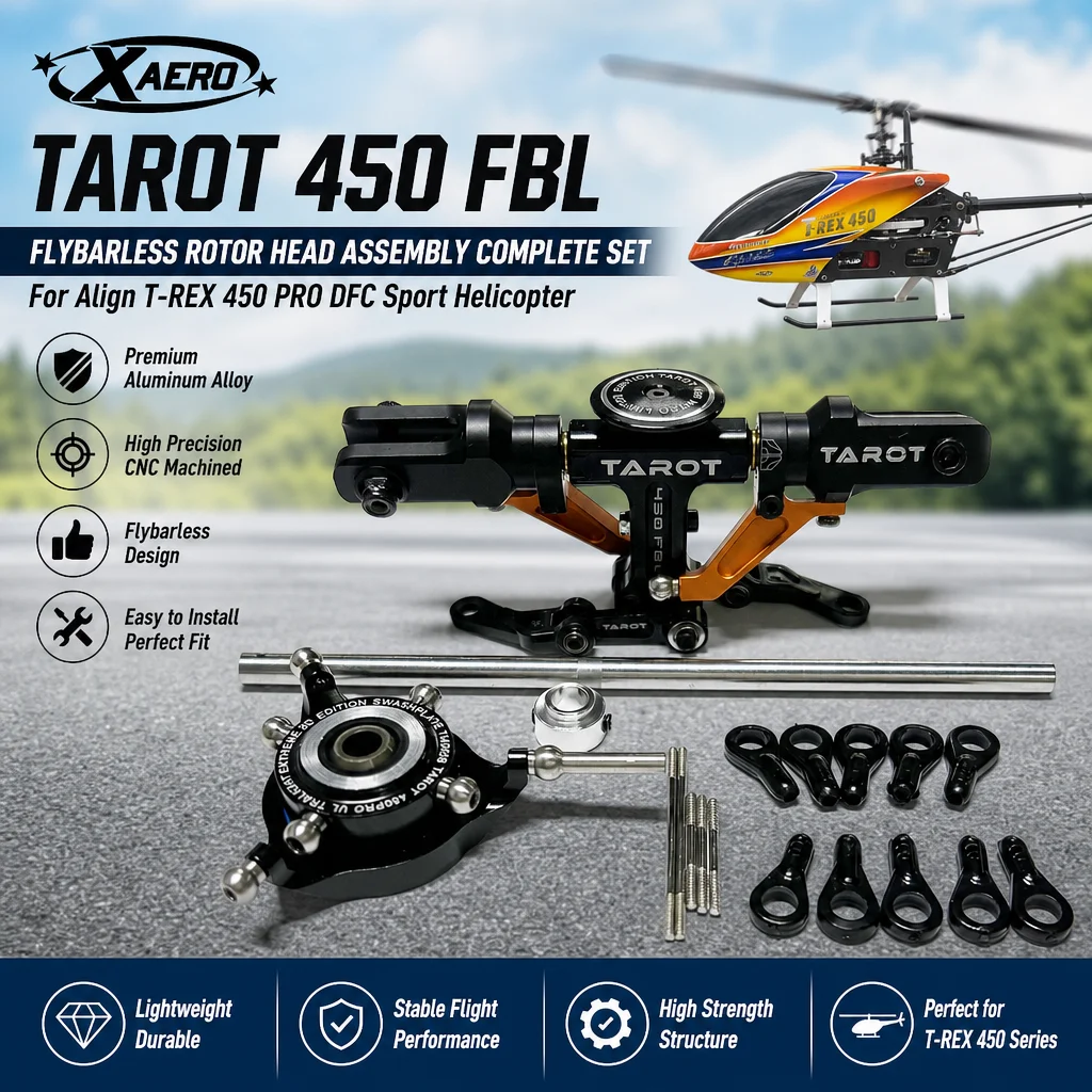 Tarot 450 FBL Flybarless Rotor Head Assembly Complete Set for Align T-REX 450 PRO DFC Sport Helicopter Parts