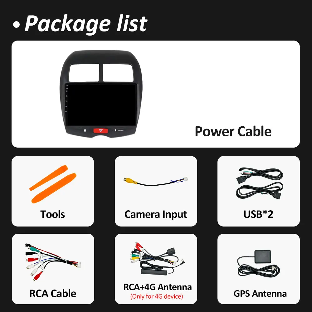 Intelligent System For Mitsubishi ASX 1 2010 2011 2012 2013 2014 2015 2016 Android 14 Car Audio Radio Player WIFI QLED Screen 4G