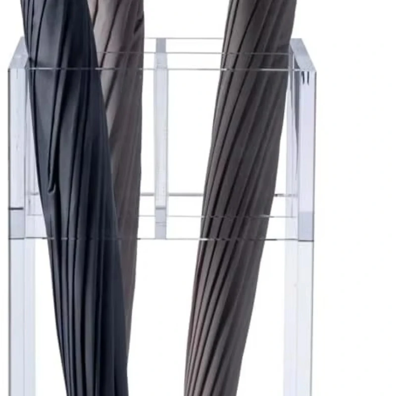 

Hotel style independent umbrella stand transparent acrylic display stand for long and short umbrellas for household storage