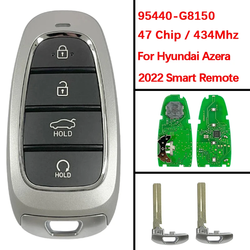CN020247 ما بعد البيع 4 أزرار مفتاح ذكي فوب 47 رقاقة 433 ميجا هرتز FCC 95440-G8150 بدون مفتاح الذهاب عن بعد لشركة هيونداي أزيرا 2022