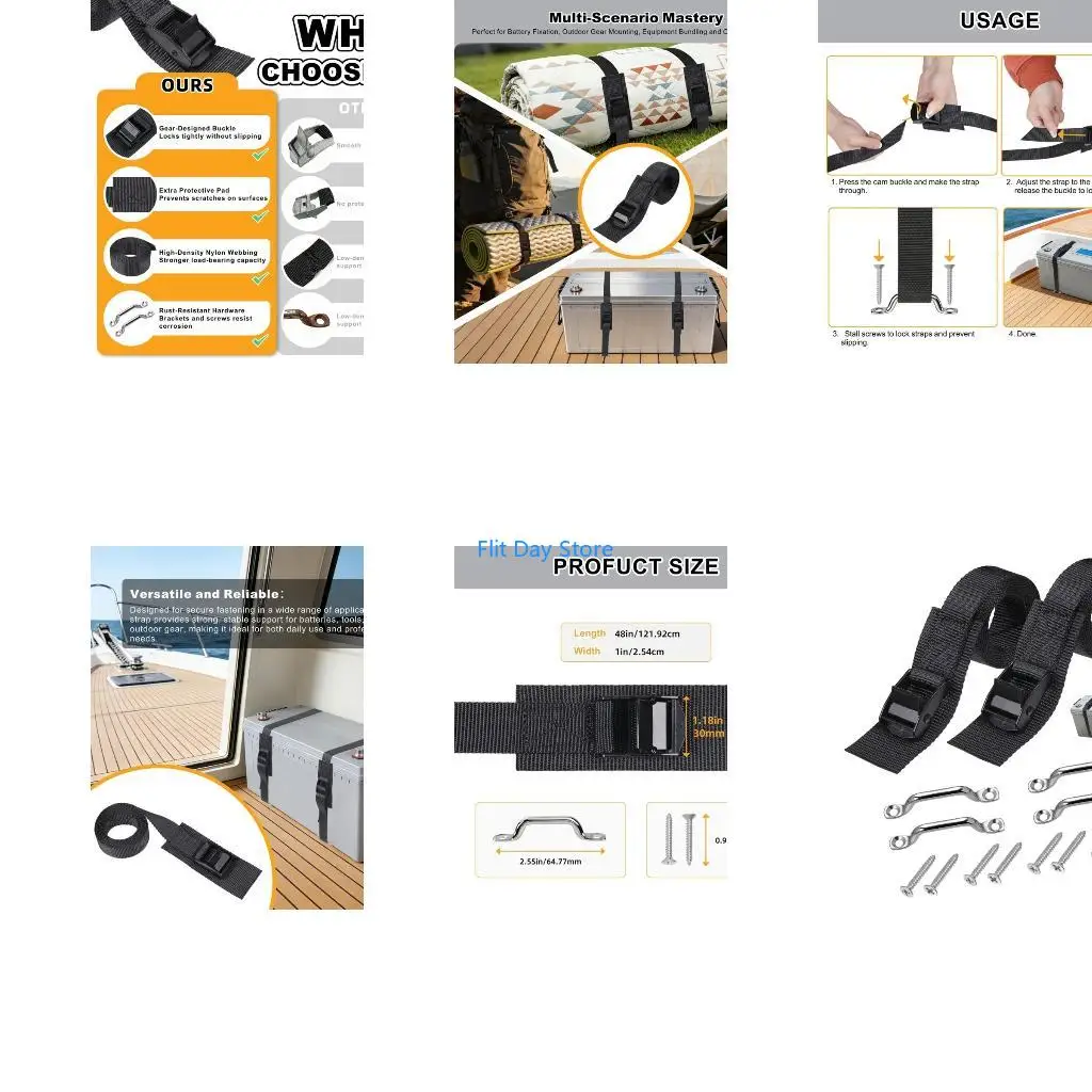 F92C Not Slip Cams Lock Tie Downs Zinc Alloy Buckles Straps for Transporting Item On Decks Vehicles & Storage Applications