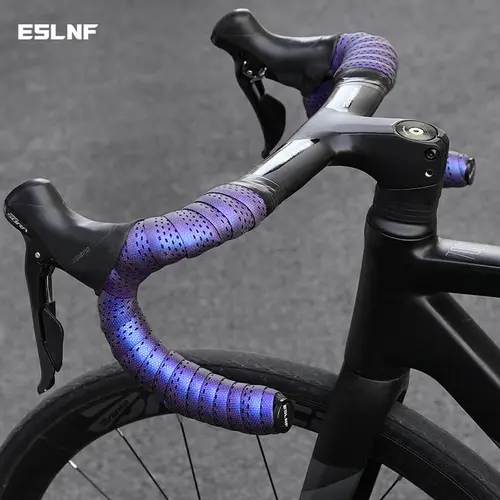 Cinta para manillar de bicicleta de carretera, Gel de sílice antideslizante, absorción de impacto, cinta reflectante colorida para barra de bicicleta