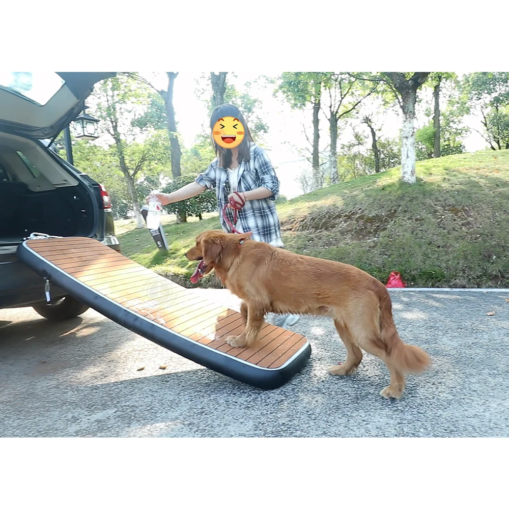 

Уличный портативный пандус для домашних животных, более длинный, очень широкий пандус для собак для автомобилей, внедорожников и грузовиков, пандус для собак средних и больших собак до 200 фунтов