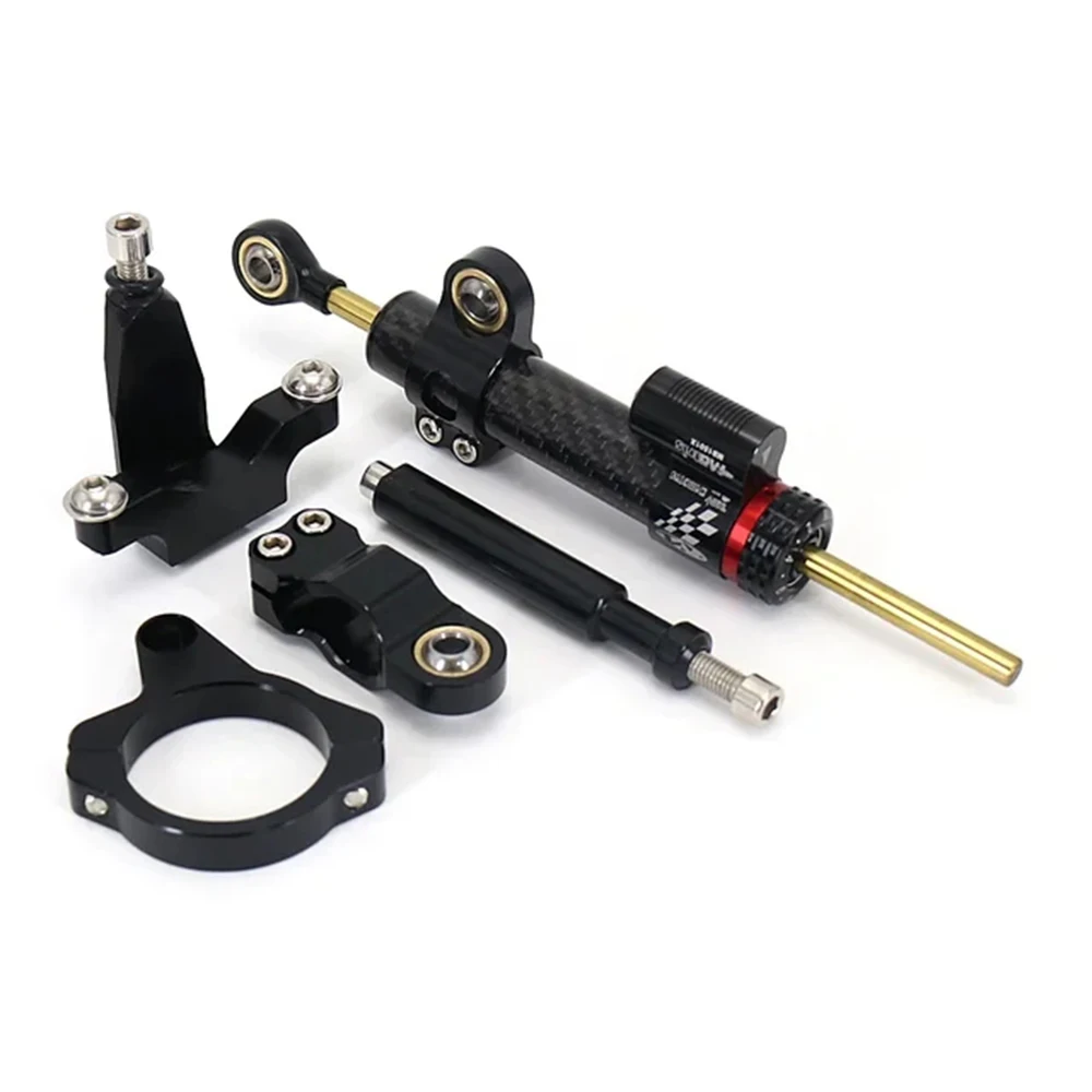 Stabilisateur d'amortisseur de direction de moto en fibre de carbone, support de montage, Yamaha YZF R7 YZFR7 Yzf r7 2021 2022 2023