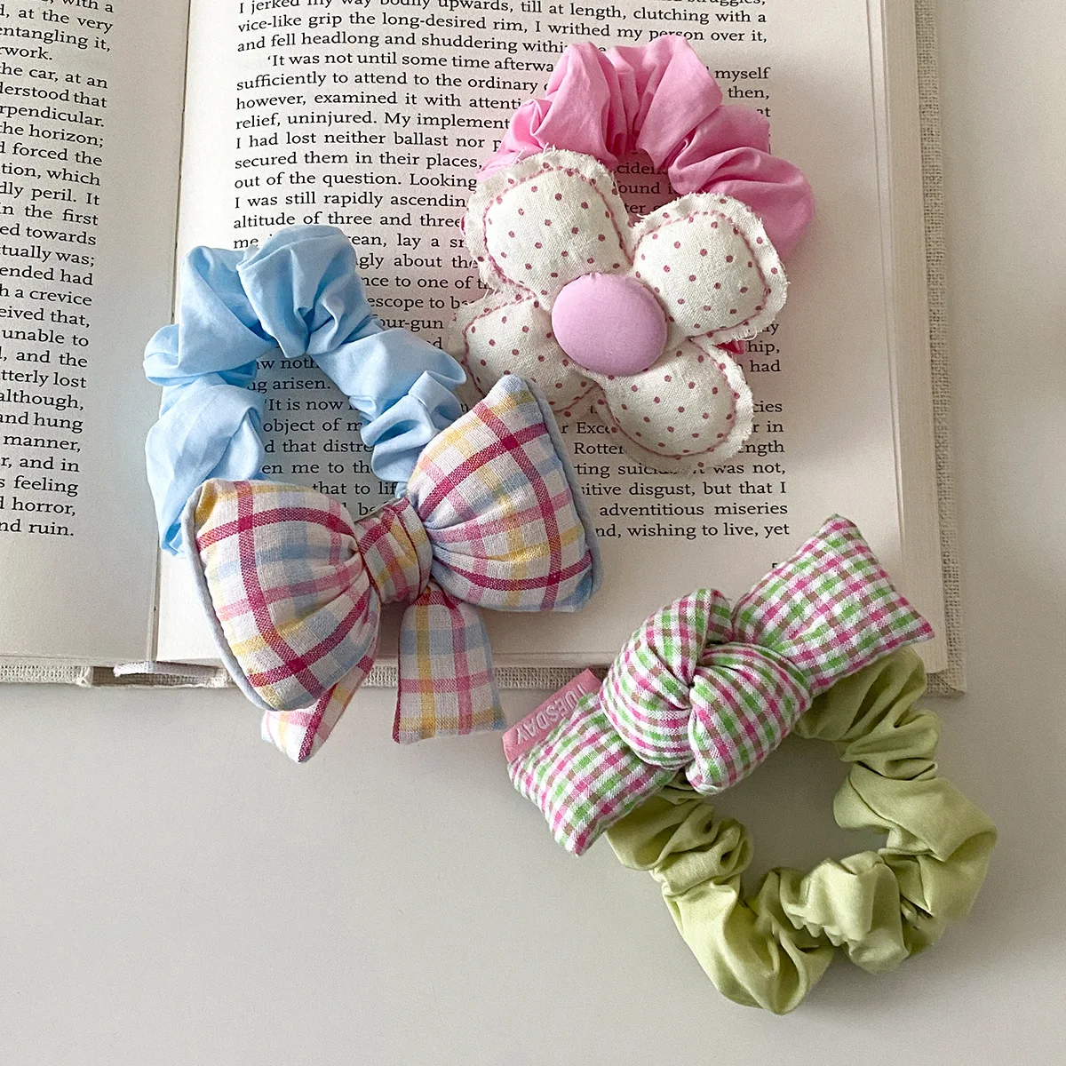 Scrunchies Frühling Sommer Blumenschleife Haargummis Haarschmuck Mädchen Haargummis Haarbänder Haargummis Süße süße Haar-Accessoires