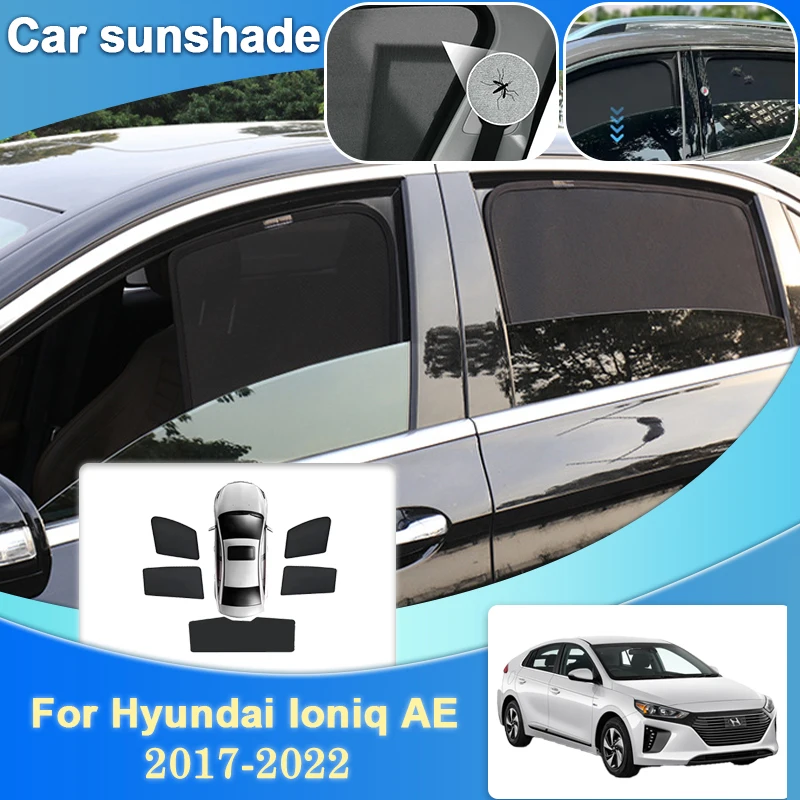 

Автоматические сетчатые солнцезащитные козырьки для Hyundai Ioniq AE 2017-2022, защита от солнца, теплоизоляция, магнитные козырьки, автомобильные аксессуары для конфиденциальности