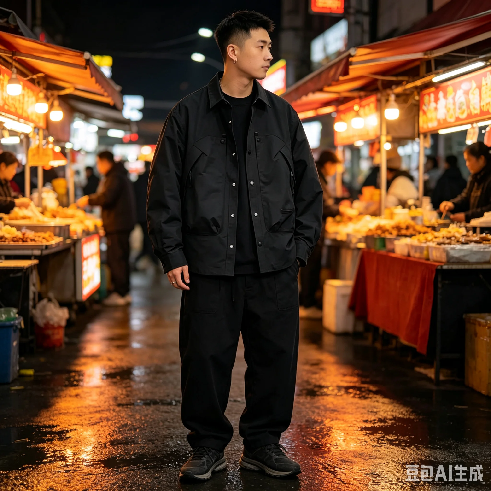 Spring and Autumn New Collar Jacket, Men's Fashion Trend, Loose and Versatile Casual Top, Stormtrooper Jacket