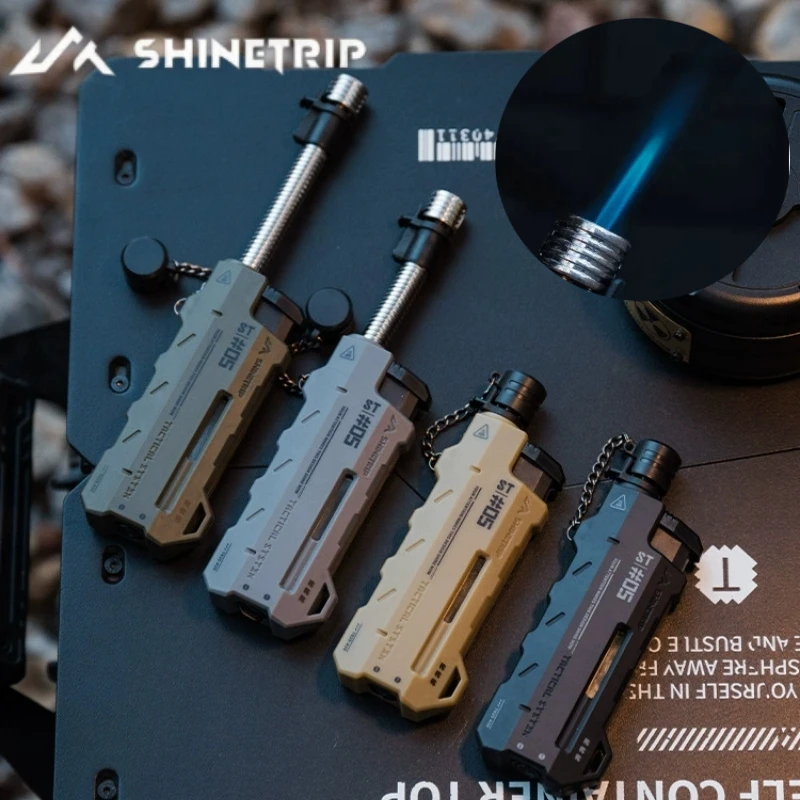 

Outdoor Flexible Nozzle High-temperature Lighter Windproof Spray Blue Flame Torch Inflatable Visible Air Window Camping Lighter