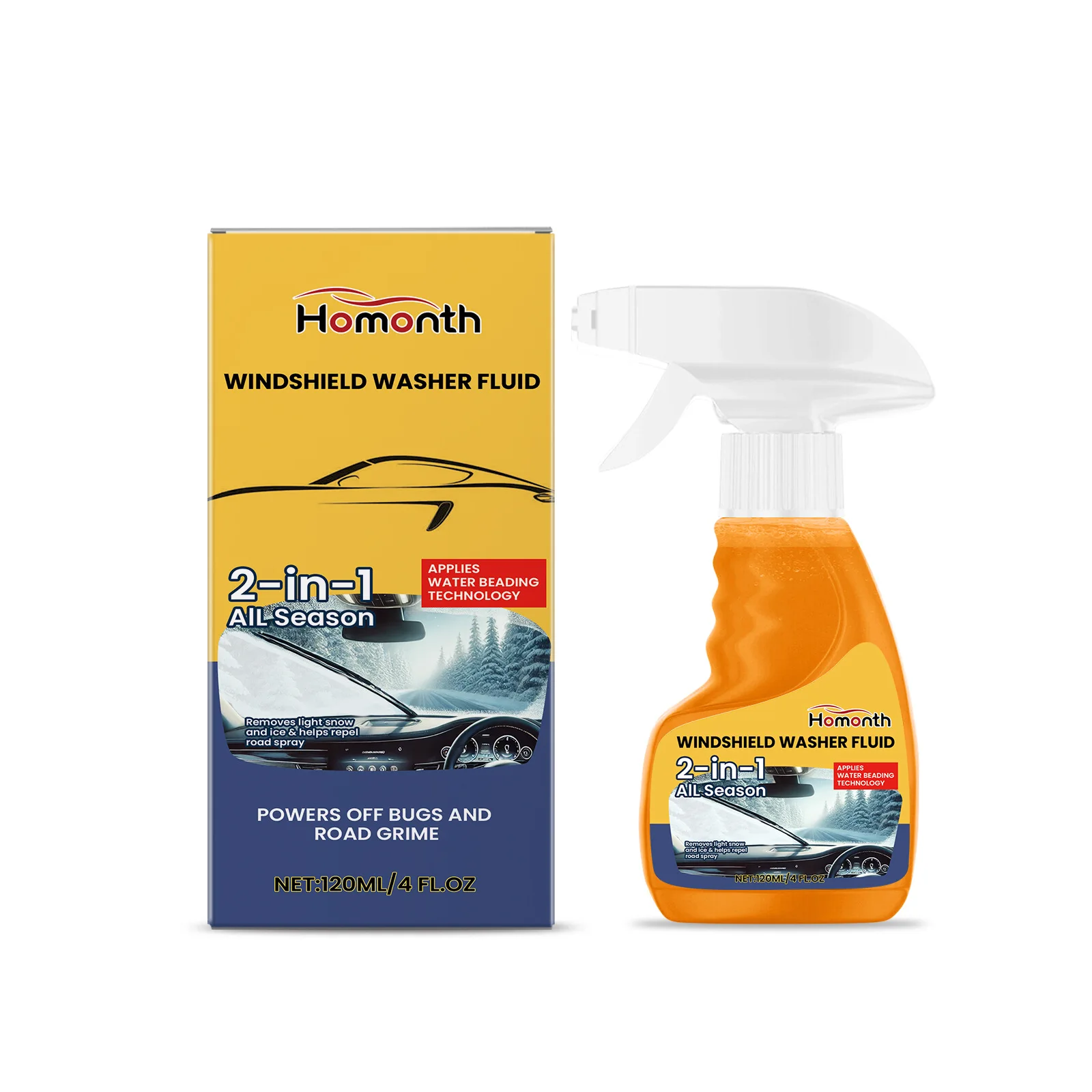 

Homonth Windshield Cleaner, Car Windshield Cleaner Window Decontamination Rainproof Cleaner