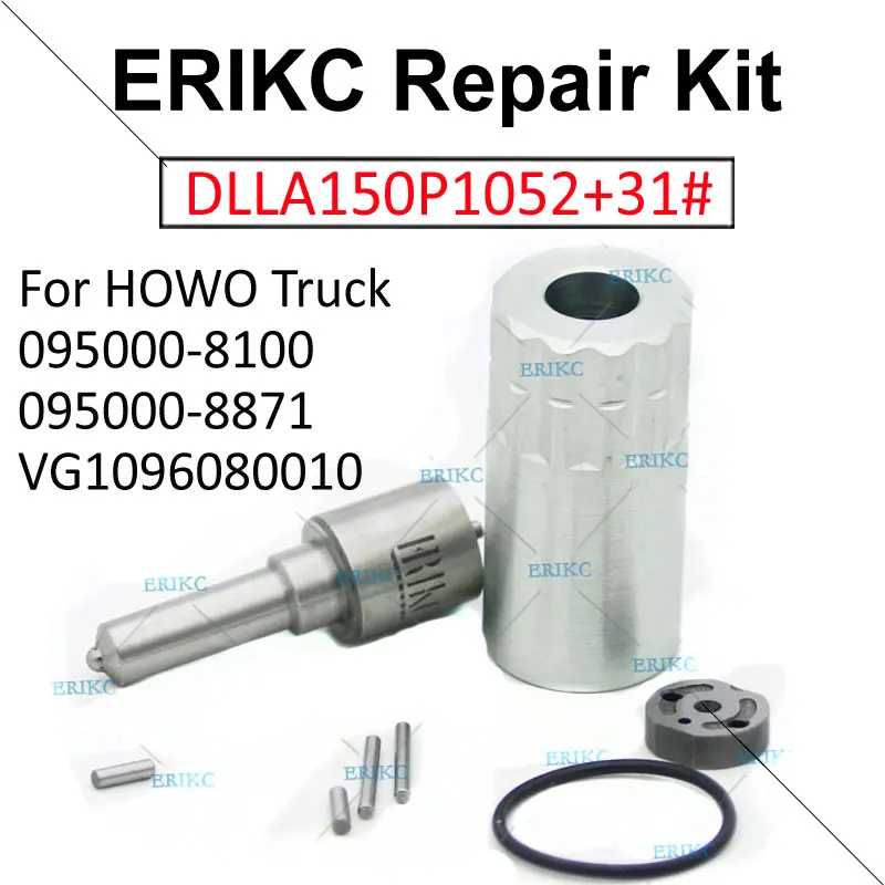 095000-8871 Fuel Injector Repair Kits Nozzle Tip DLLA150P1052 093400-1052 Valve Plate 31# for DENSO 8871 HOWO Truck VG1096080010