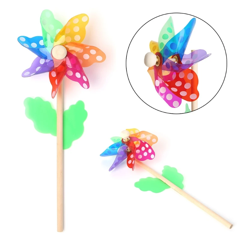 

Windmill Children Kids Garden Decoration 7 Leaves Colorful Outdoors Spinner