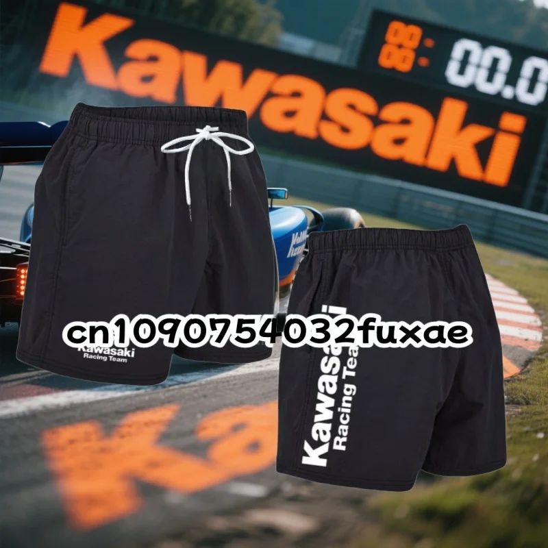 

Мужские шорты Kawasaki, мотоциклетные шорты с 3D принтом, быстросохнущие дышащие крутые повседневные шорты, мужские летние спортивные удобные шорты