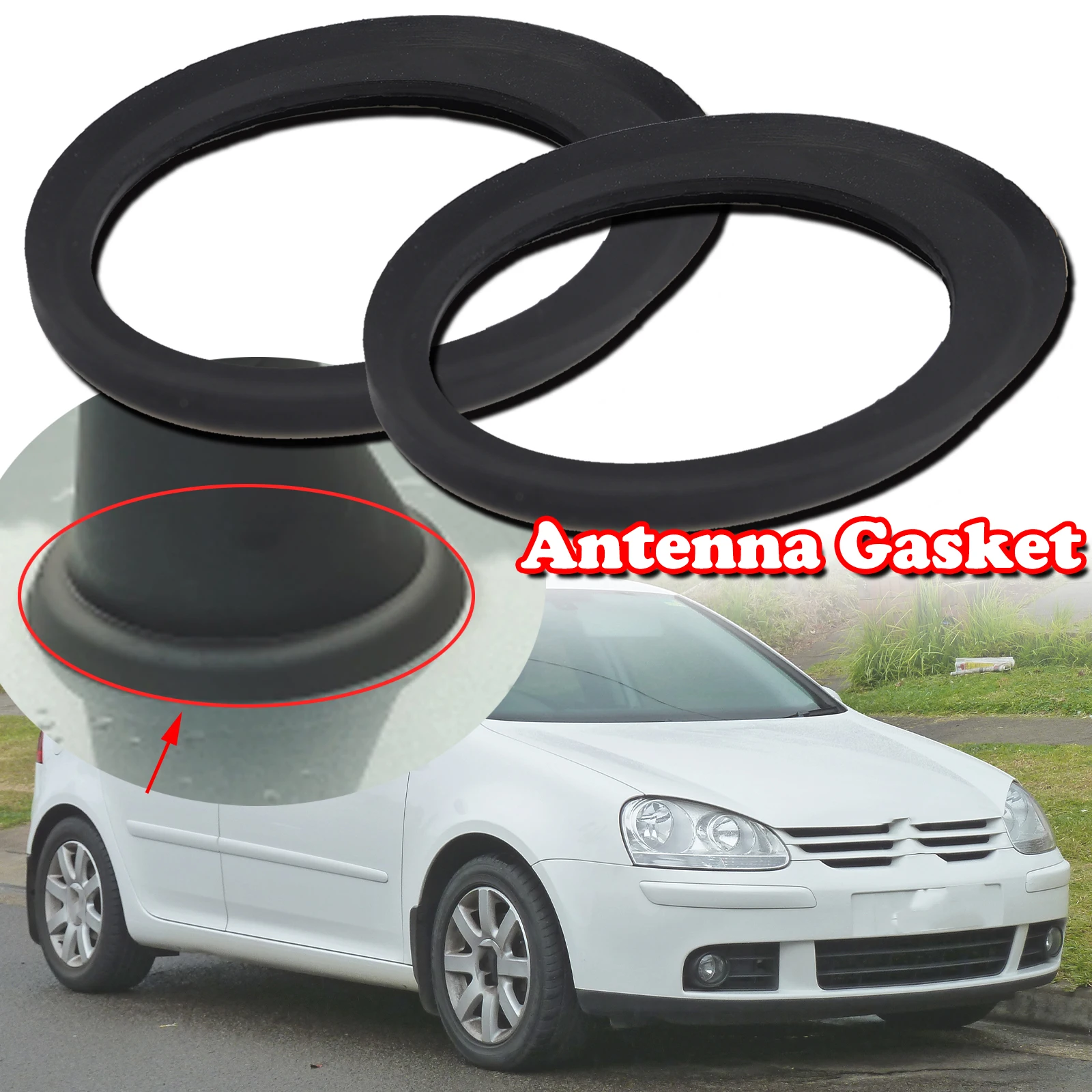 

For VW Golf 3 4 5 1H 1J 1K Variant MK3 MK4 MK5 Car Roof Mast Whip Aerial Antenna Base Gasket Seal Pad Sealing 1991 - 2008 2009
