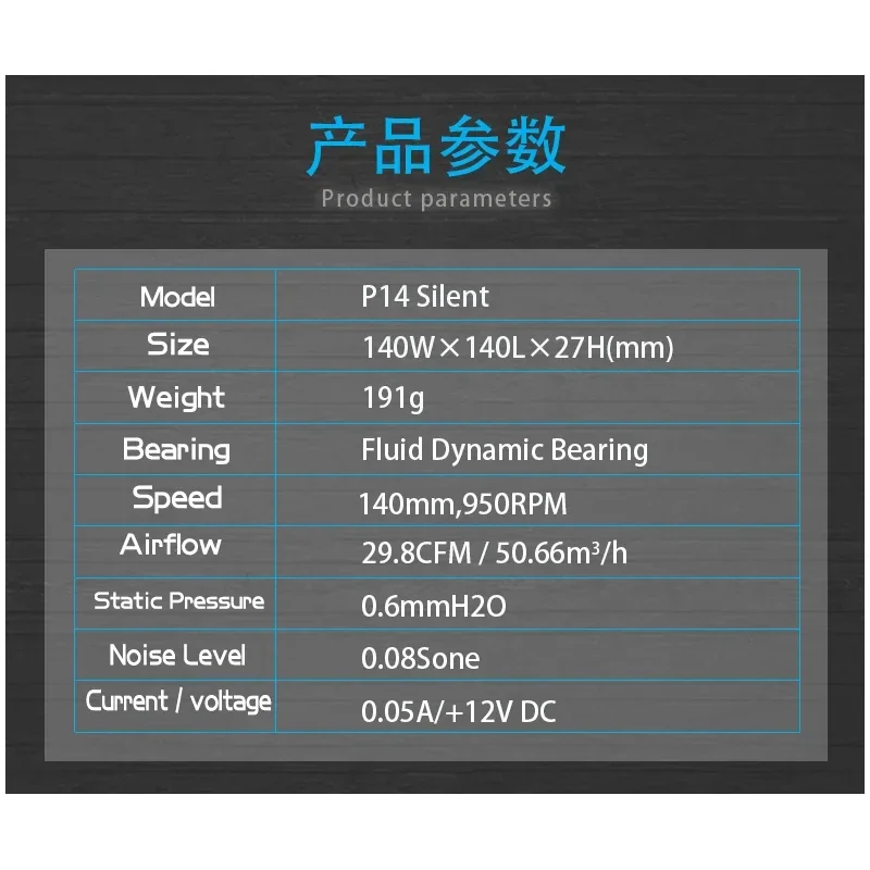 ARCTIC P14 F14 사일런트 PWM PST CO PC 케이스 냉각 팬, 압력 최적화된 매우 조용한 140mm 팬, CPU 쿨러, 950RPM