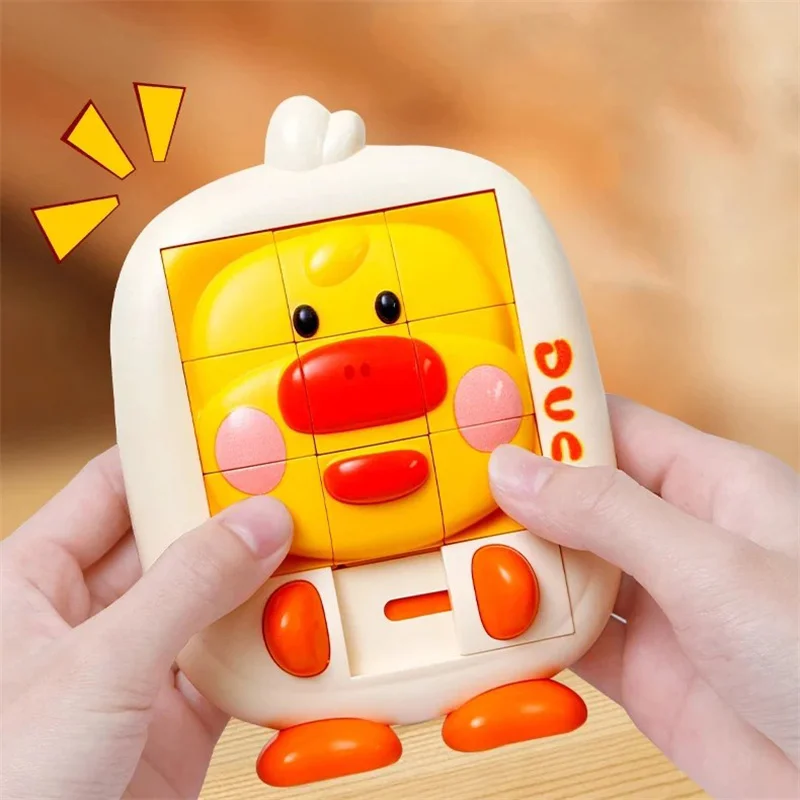 3D Cartoon Animal Huarong Road Slide Puzzle Games Dzieci Gra planszowa Trening myślenia Dziewięć siatek Puzzle edukacyjne dla dzieci Zabawki