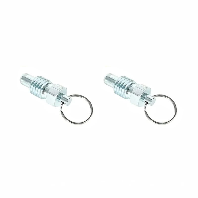 M6 M8 M10 M12 Short Carbon Steel Blue Zinc Plated Retractable Indexing Plunger Pull Tab Lock Pin with Locking Screw Factorysale