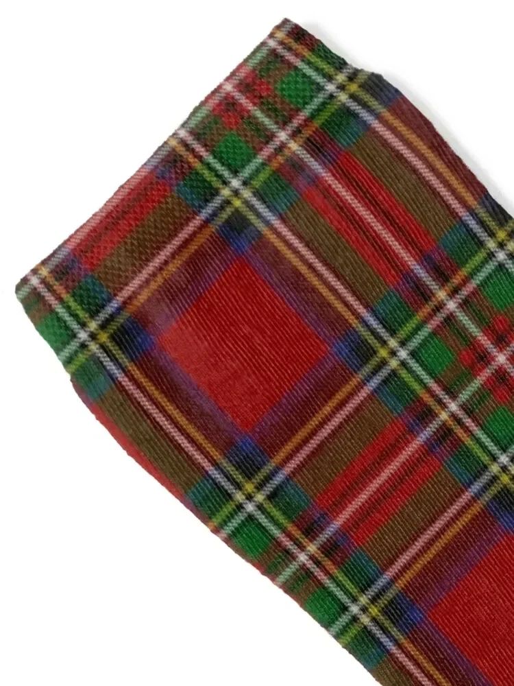 The Royal Stewart Tartan Stuart Clan Plaid Tartan Socks retro new year anti slip football Socks For Men Women's