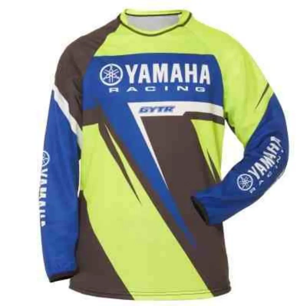 New Long Sleeved Cycling Clothes T-Shirt Off-Road Motorcycle Outdoor Group Activity Clothes Men's/Women's Yamaha Racing Clothes