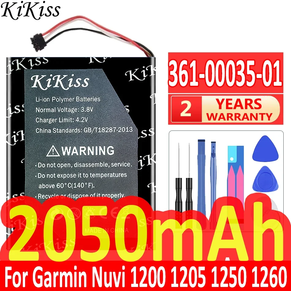 2050mAh Watch Battery for Garmin Nuvi 1200 1205 1205W 1250 1255W 1260 1260W 140T 150T 2595LMT 361-00035-01