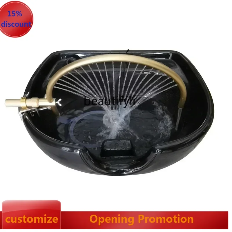 

ss7486 new styleHair Salon Flushing Bed Mobile Water Circulation Head Massager Flush Shampoo Chair Add Head Soup Hydrotherapeuto