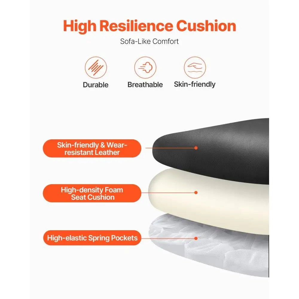 Executive Office Chair, 500lbs Capacity with Adjustable Lumbar Support, High for back PU Leather Office Chair Ergonomic for