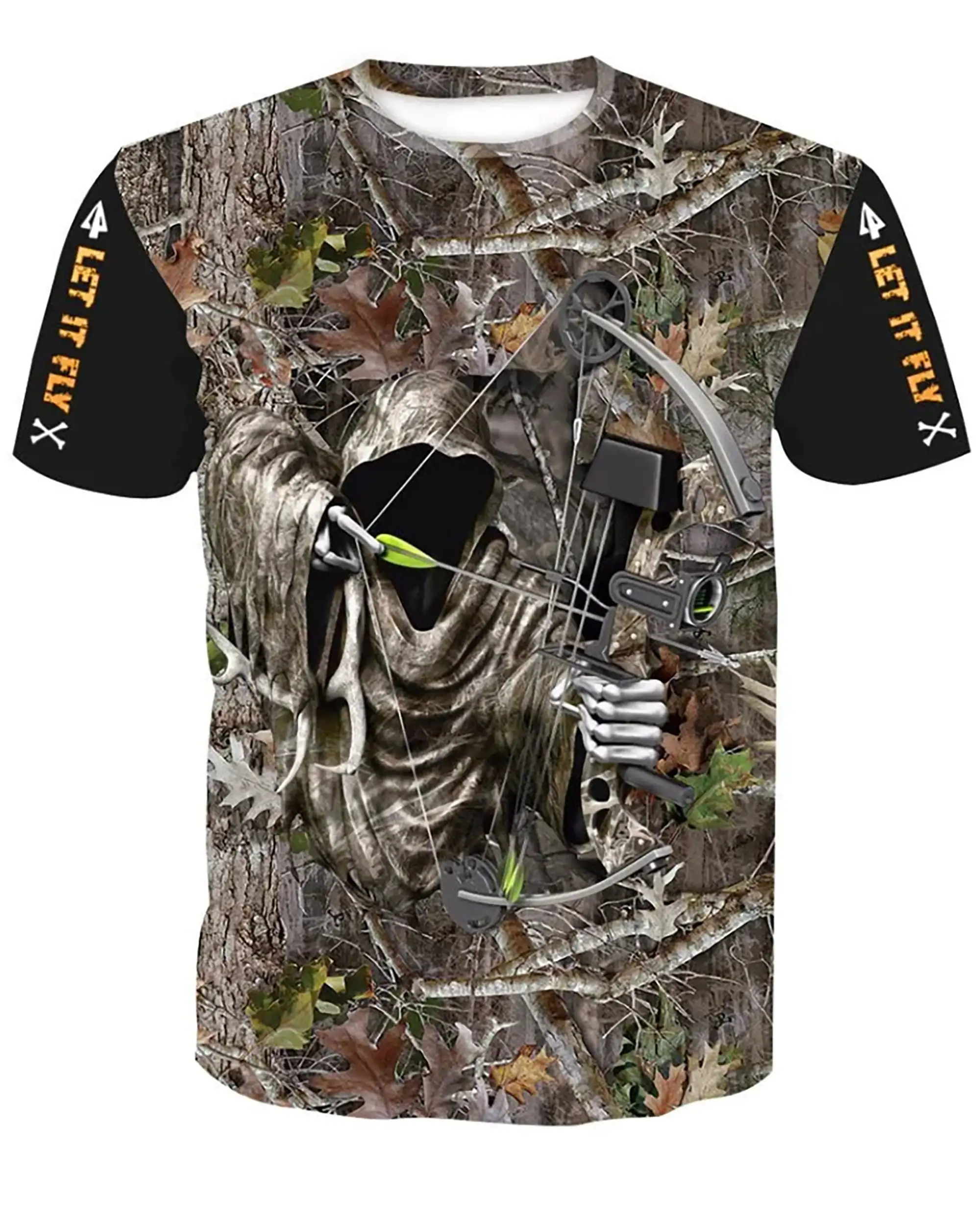 

Sports and Leisure Outdoor Forest Camouflage Hunter T Shirt For Mens Animal Print Short Sleeve 3d Printed Vintage Camo Tee Shirt