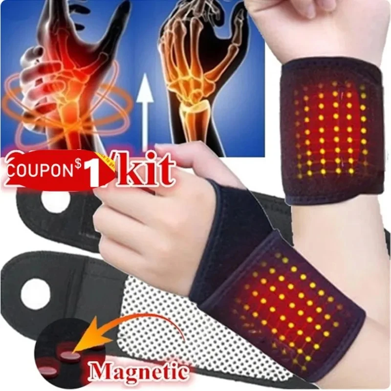 Muñequera magnética para alivio del túnel carpiano, guante de compresión para muñeca, mangas de soporte para muñeca para tendinitis, Yoga, artritis,