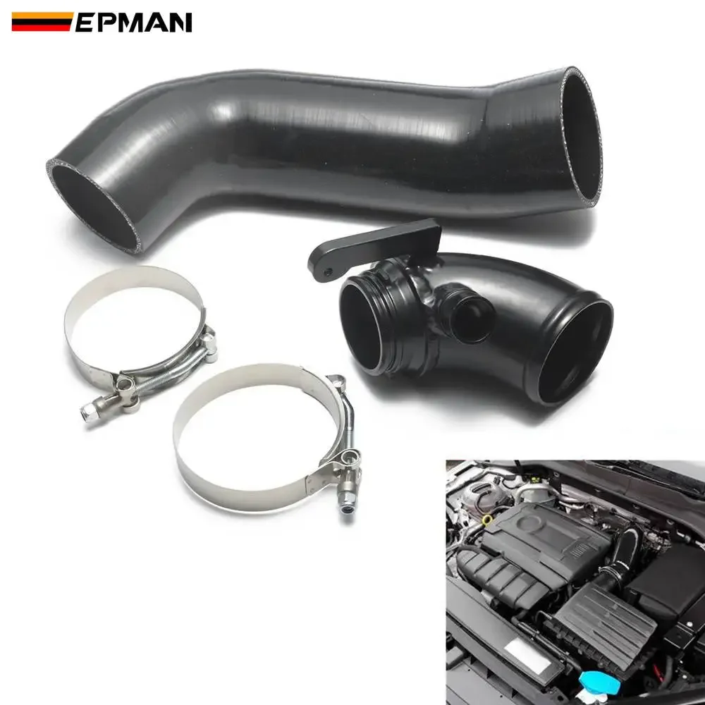 

EPMAN Black Silicone Intake Pipe Hose & Aluminum Turbo Inlet Elbow For Audi TT/TTS MK3 S3 A3 2.0T TT TKMK3TK010P